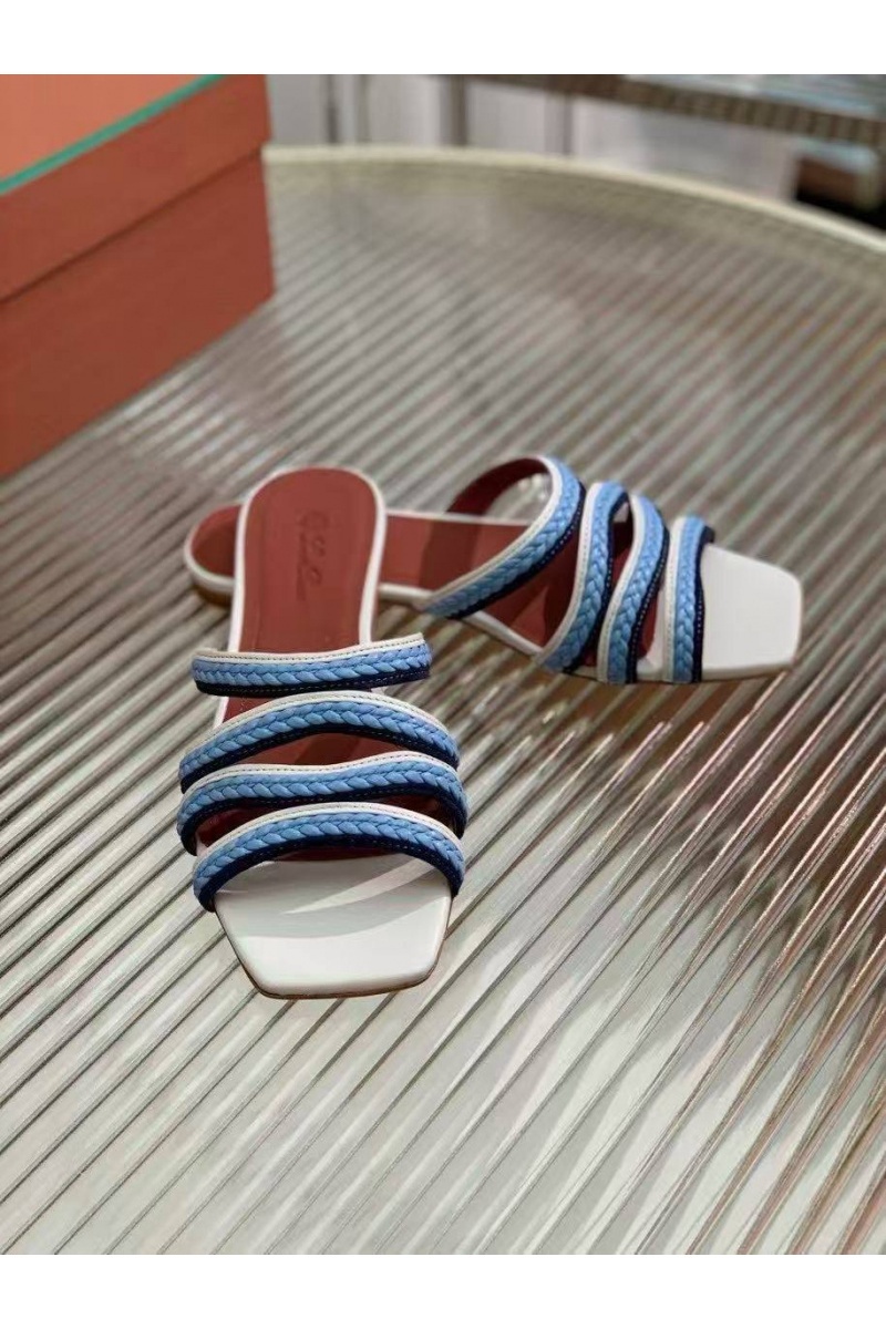 Loro Piana Женские кожаные шлёпанцы Premium