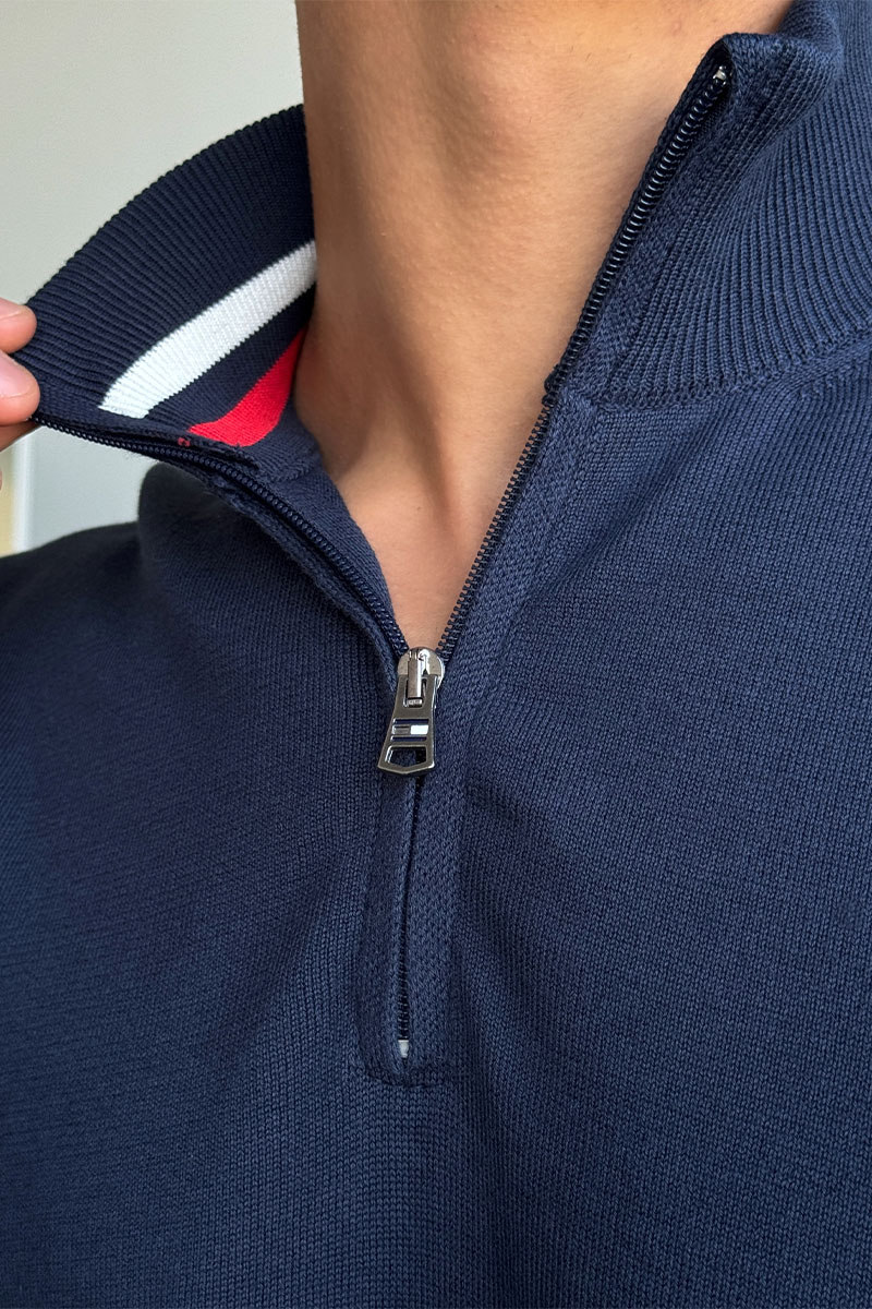 Tommy Hilfiger Кофта тёмно-синего цвета quarter-zip
