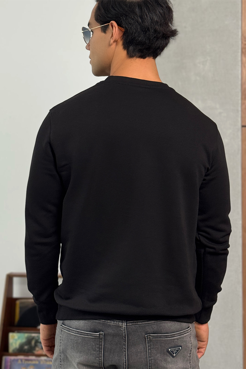 Prada Мужской чёрный свитшот Linea Rossa logo