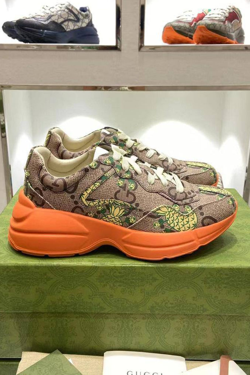 Gucci Женские кроссовки GG Rhyton "Pineapple"