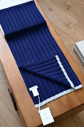 Кашемировый шарф premium - Purplish Blue