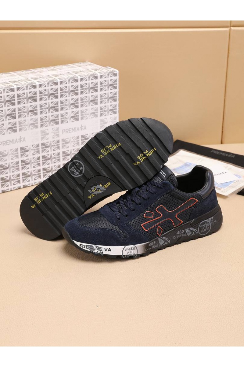 Premiata Комбинированные кроссовки Mick - Navy