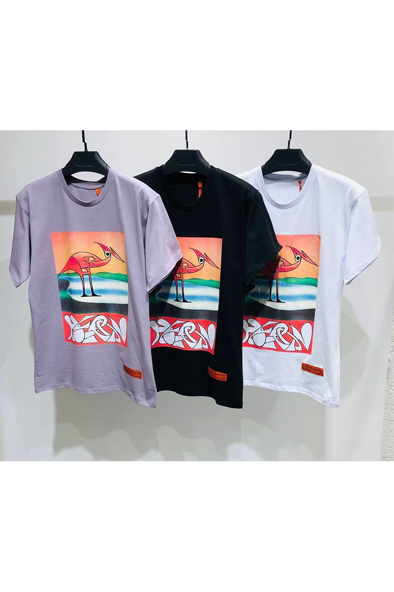 Heron Preston Фиолетовая оверсайз футболка abstract-print