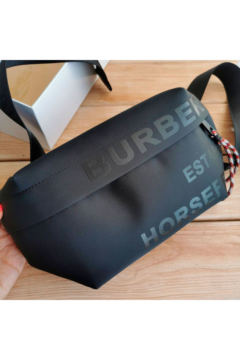 Burberry Текстильная сумка на пояс Sonny Bum Horseferry Print 28x14 см