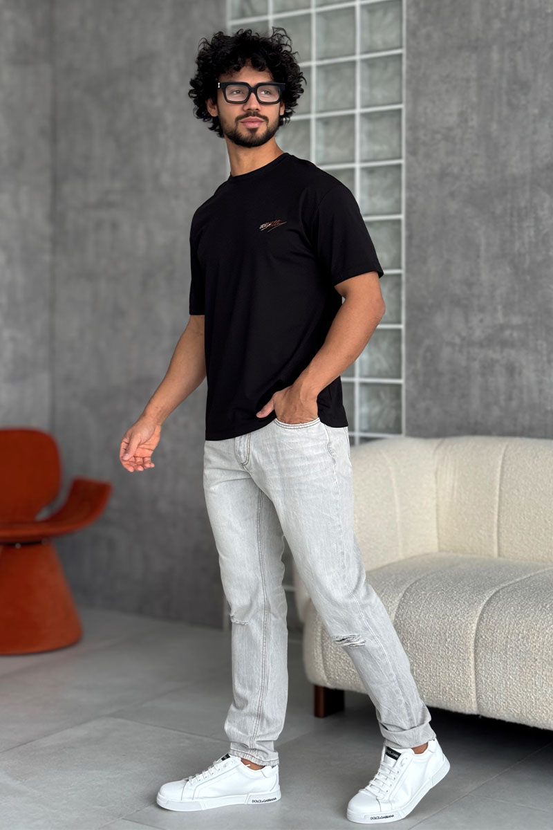 Zilli Мужская чёрная футболка 