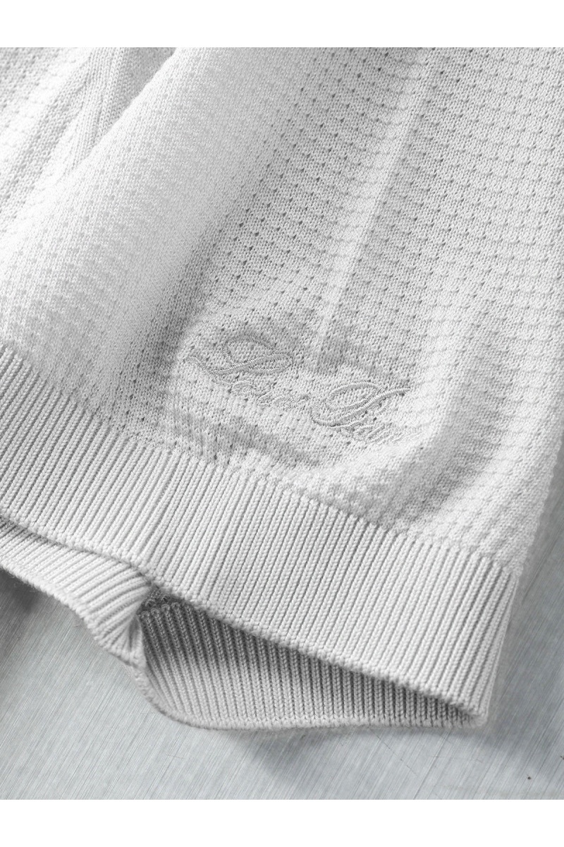 Loro Piana Мужское поло белого цвета premium