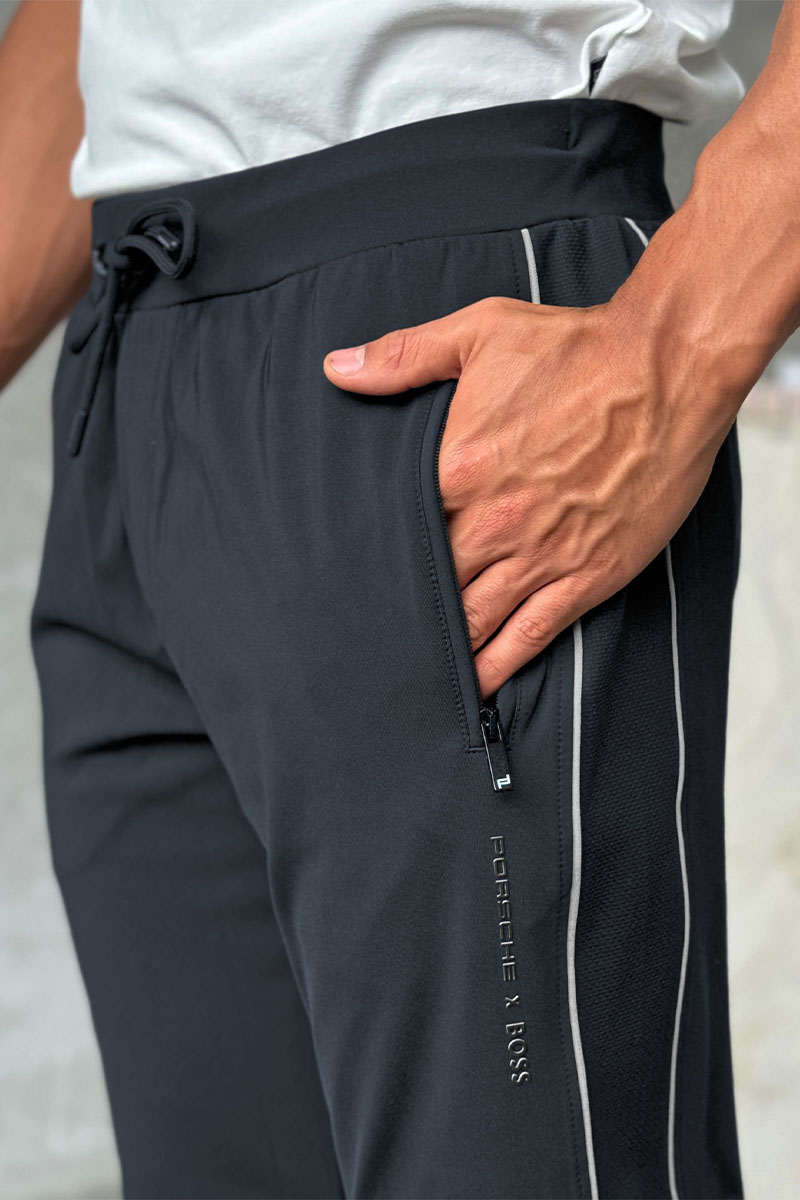 Hugо Воss Мужской спортивный костюм цвета антрацит Porsche