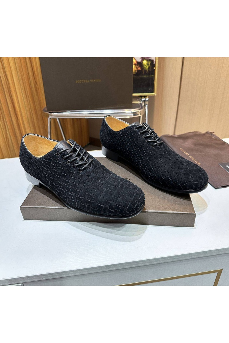 Bottega Veneta Мужские замшевые ботинки Intrecciato - Black