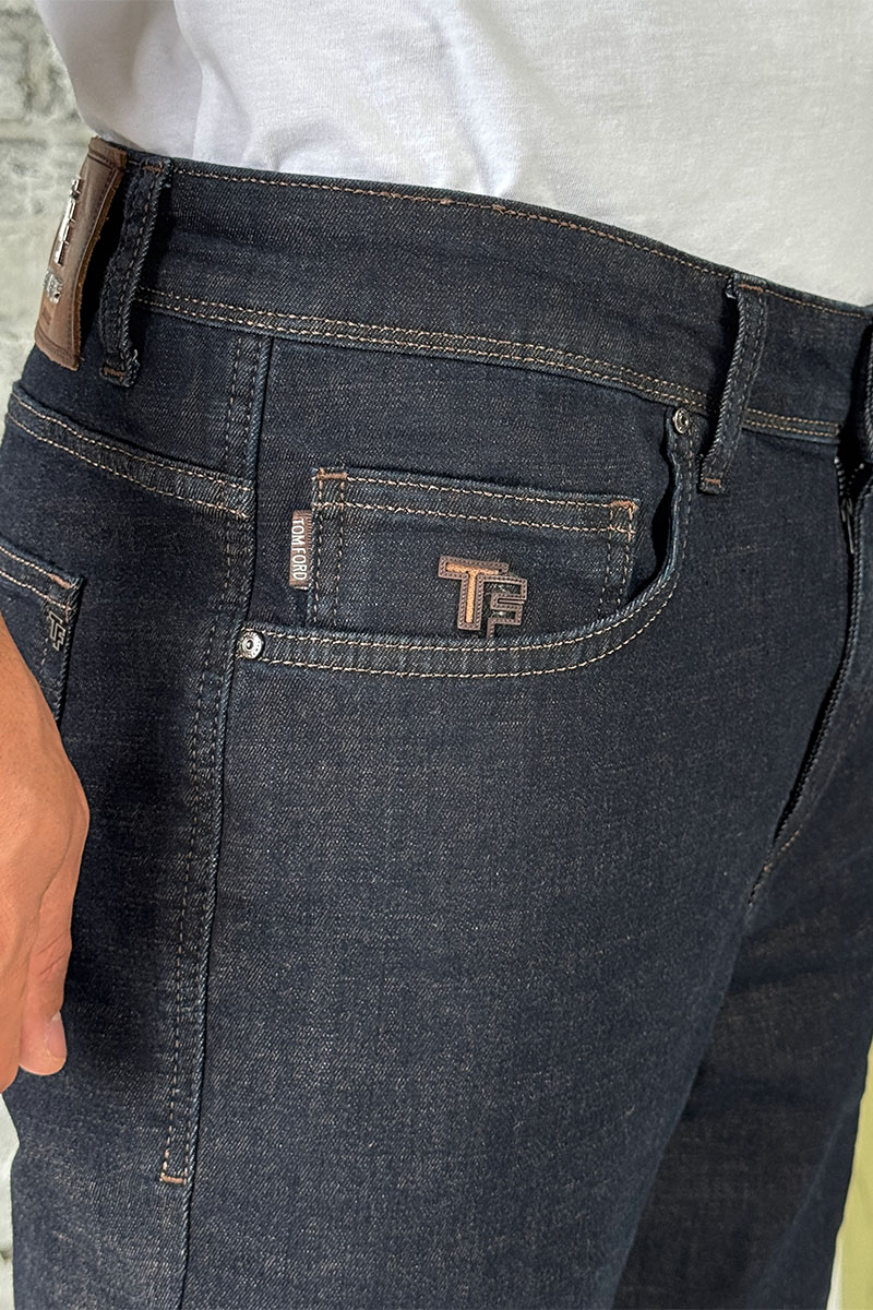 Tom Ford Мужские тёмно-синие джинсы regular fit