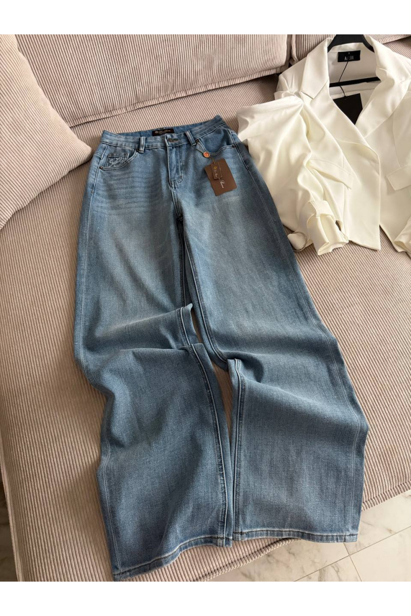 Loro Piana Женские синие джинсы premium