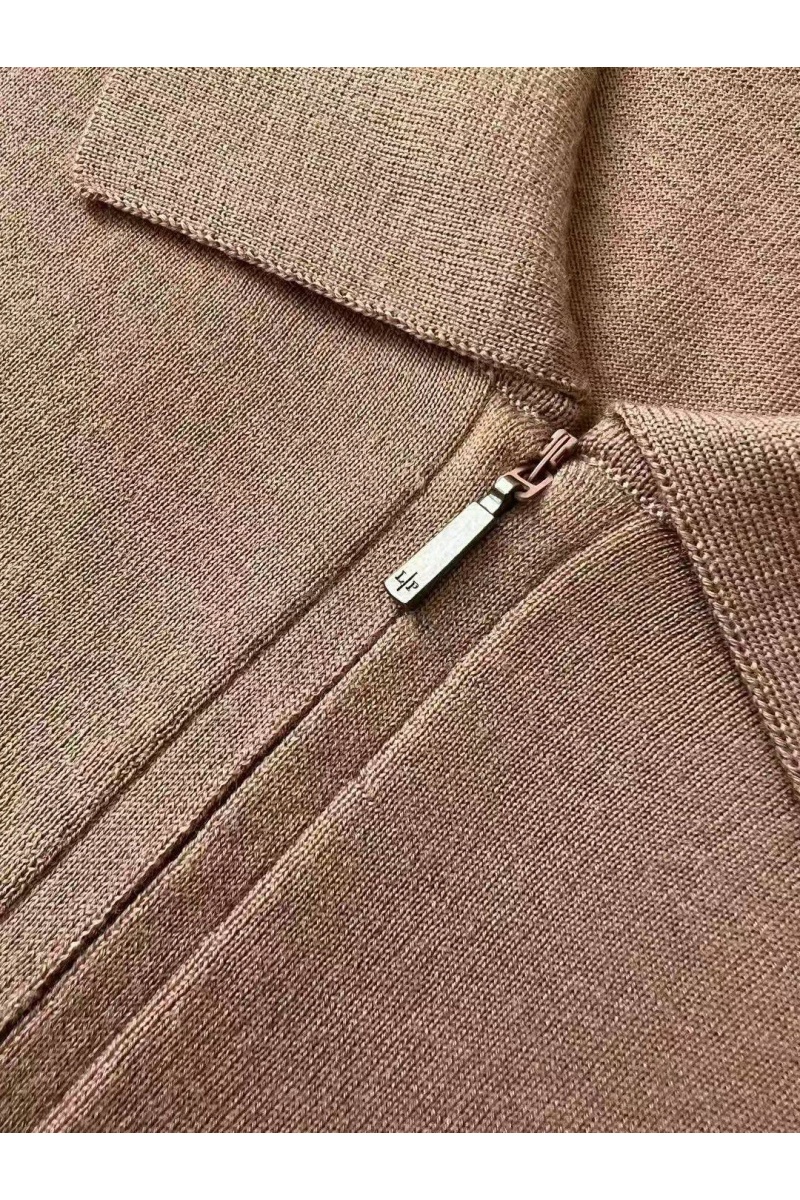 Loro Piana Мужское коричневое поло premium