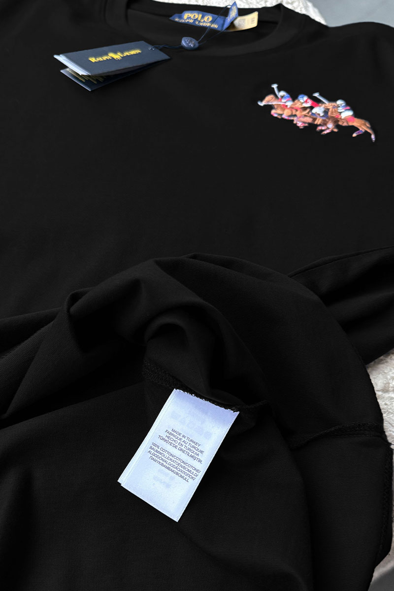 Polo Ralph Lauren Мужская чёрная футболка Match Club