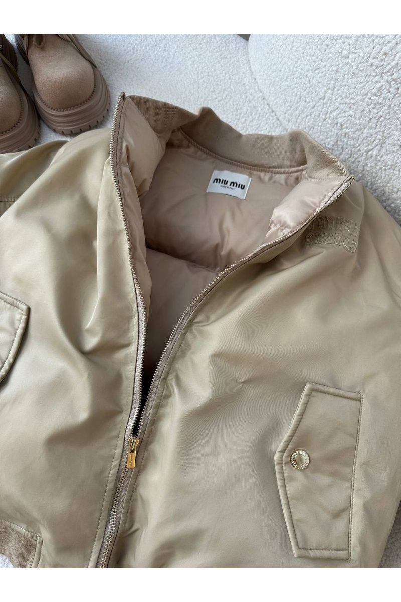 MIU MIU Женский бежевый бомбер Premium