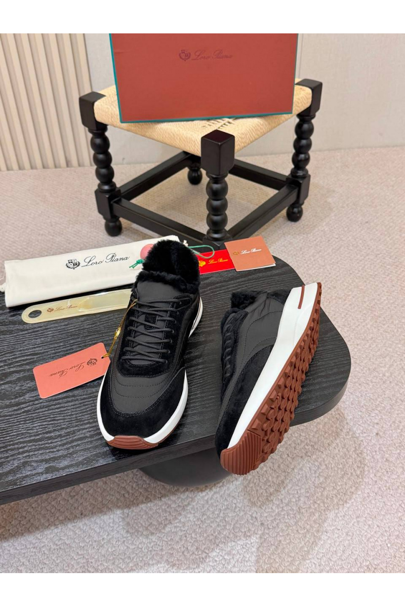 Loro Piana Кроссовки с мехом Week End Walk Evo premium