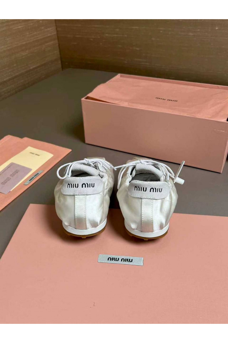 MIU MIU Женские кроссовки Plume Satin premium