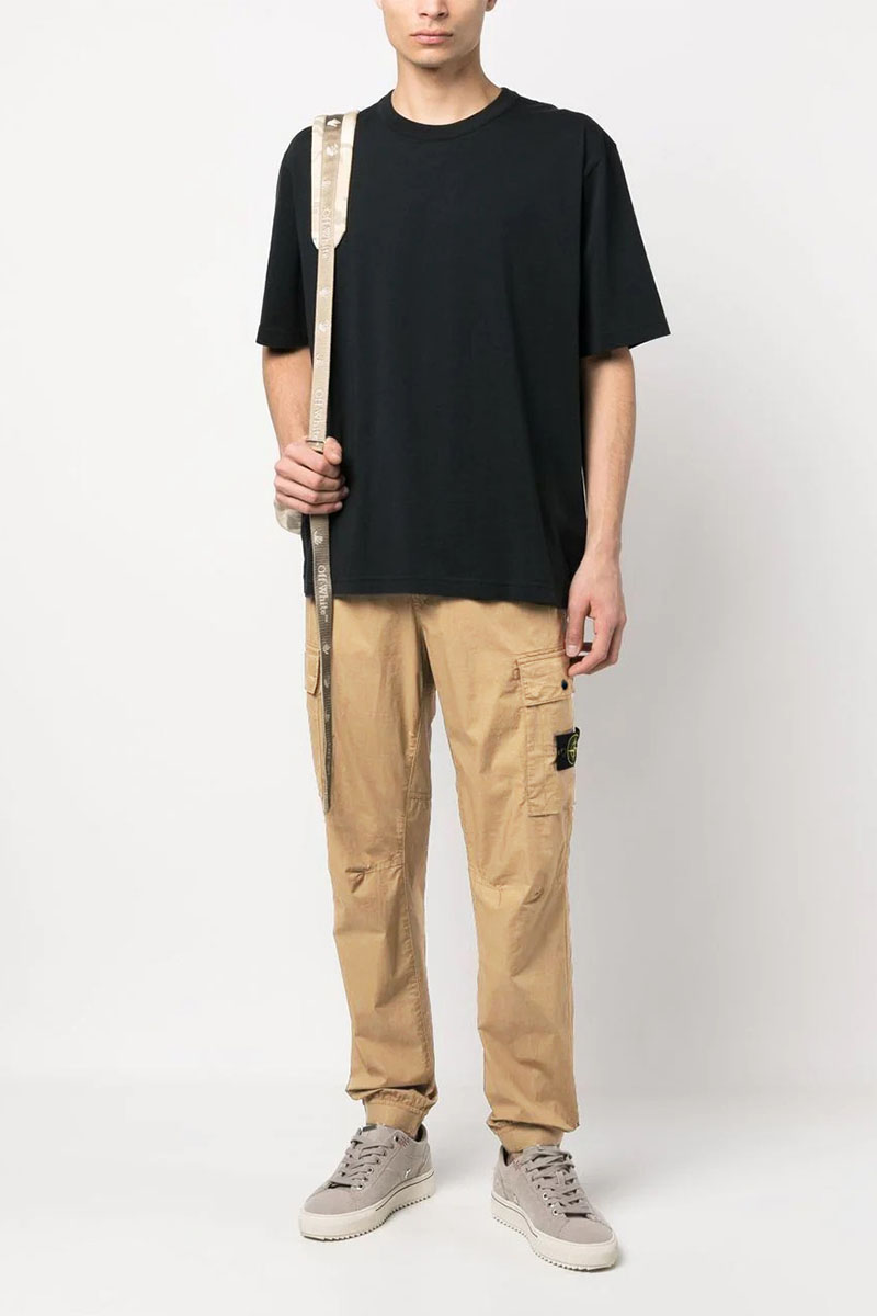 Stone Island Мужские джоггеры бежевого цвета compass-patch