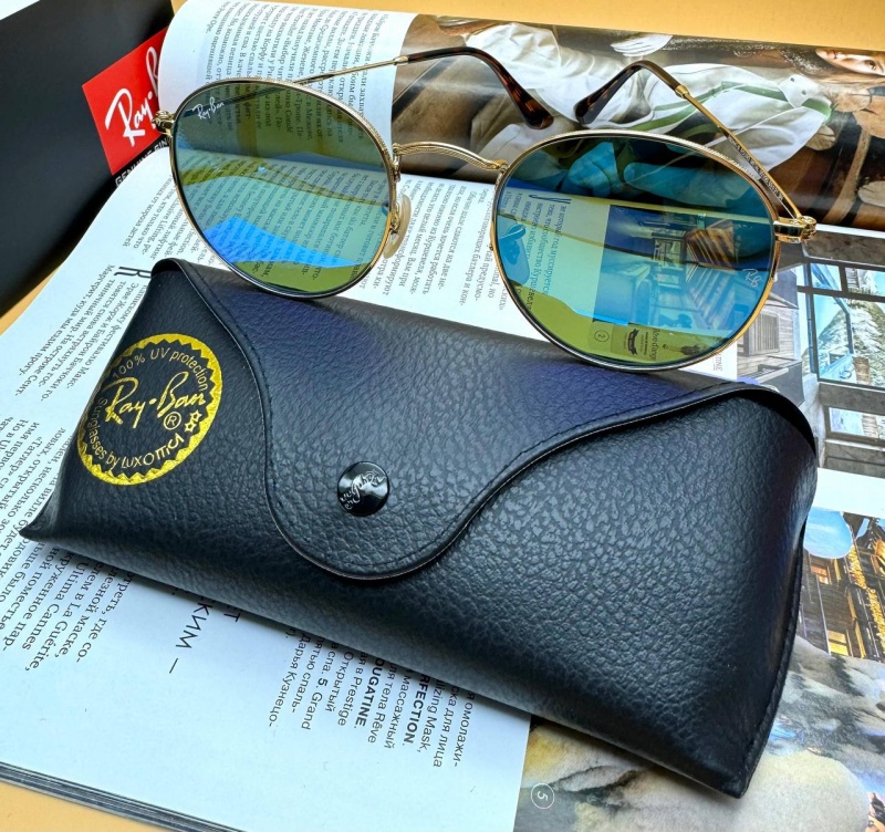 Ray-Ban Солнцезащитные очки Round Metal - Blue Mirrored