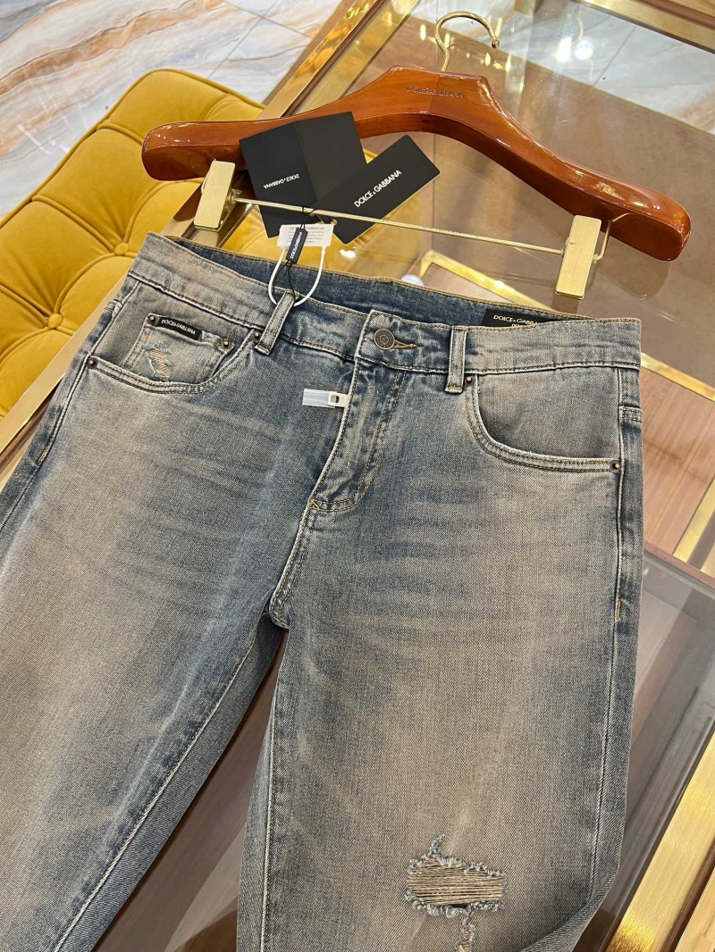 Dоlсе & Gаbbаnа Мужские синие джинсы slim fit Premium