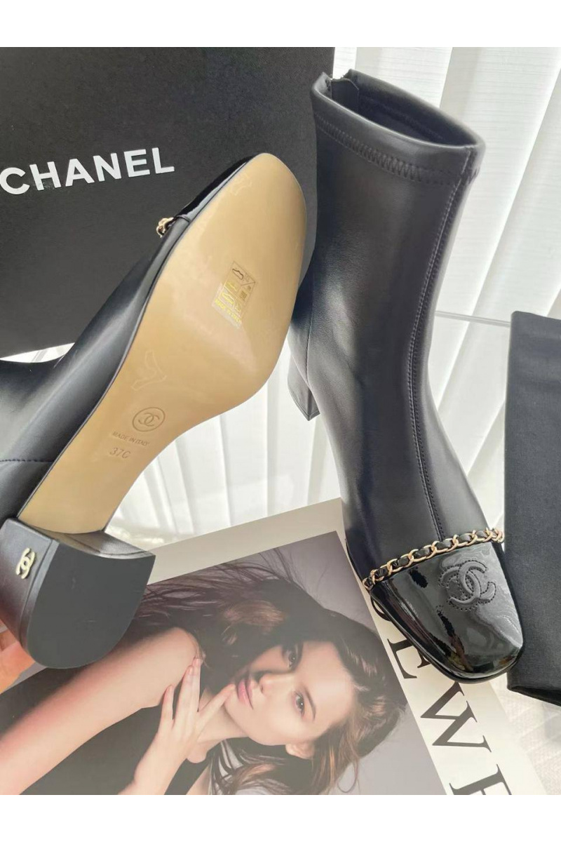 Chаnеl Женские кожаные сапоги premium