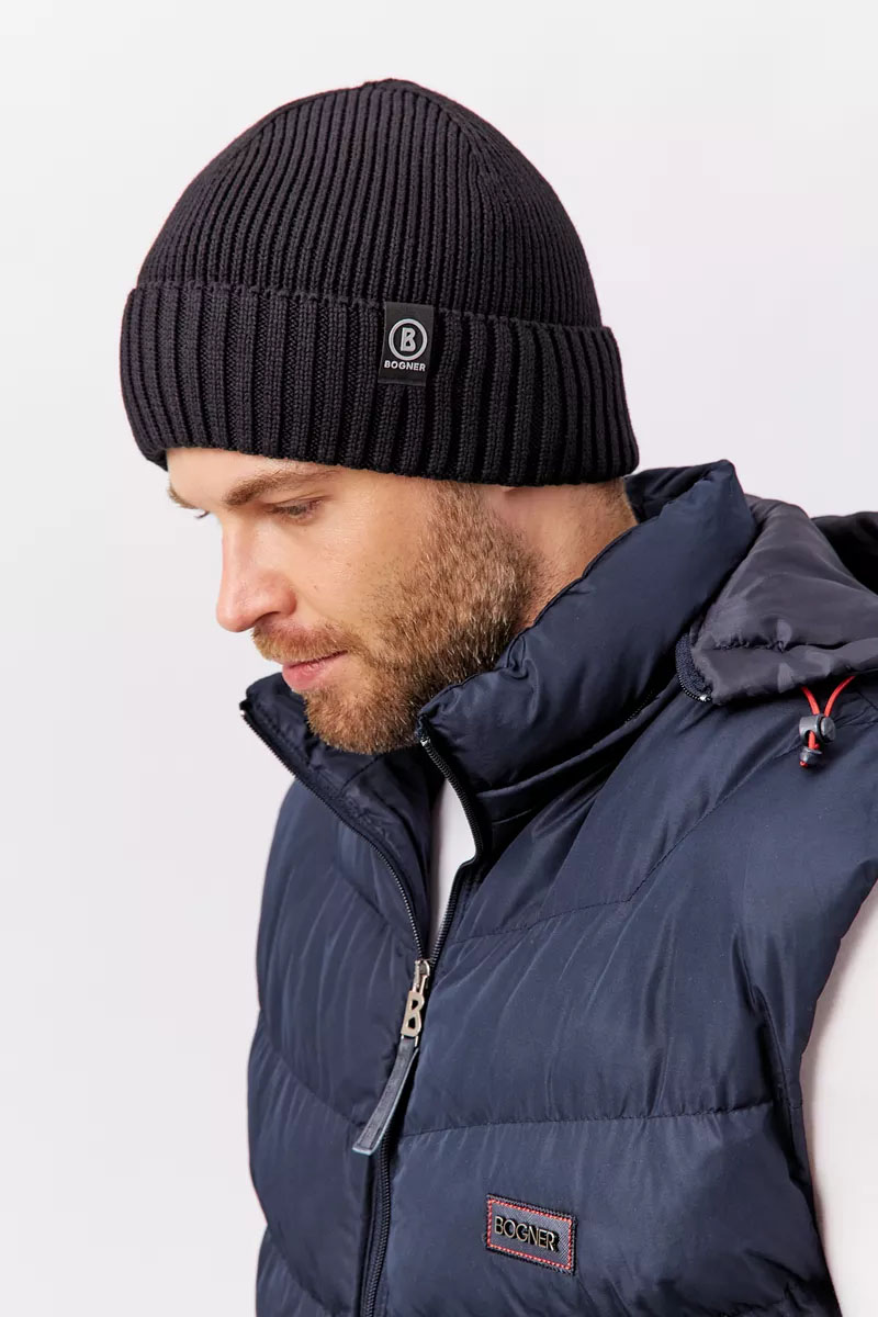 Bogner Шапка на флисе ribbed - Black 