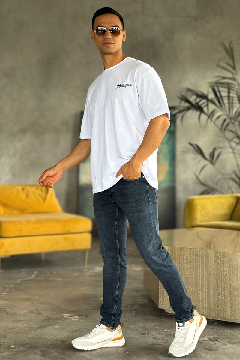 Balenciaga Оверсайз футболка Paris - White