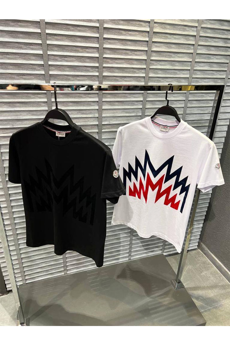 Moncler Мужская чёрная футболка Multi M Logo