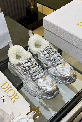 Женские кожаные кроссовки с мехом Chrono Premium