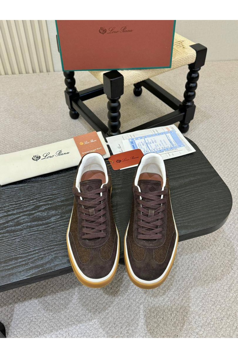 Loro Piana Мужские кроссовки Tennis Walk - Brown