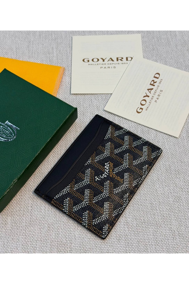 Designer Clothing Кожаный кардхолдер Goyard Saint Sulpice premium 10.5x7 см