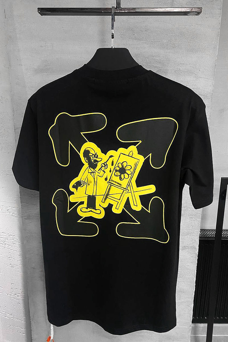 Off-White Чёрная оверсайз футболка Lvr Exclusive Arrow 