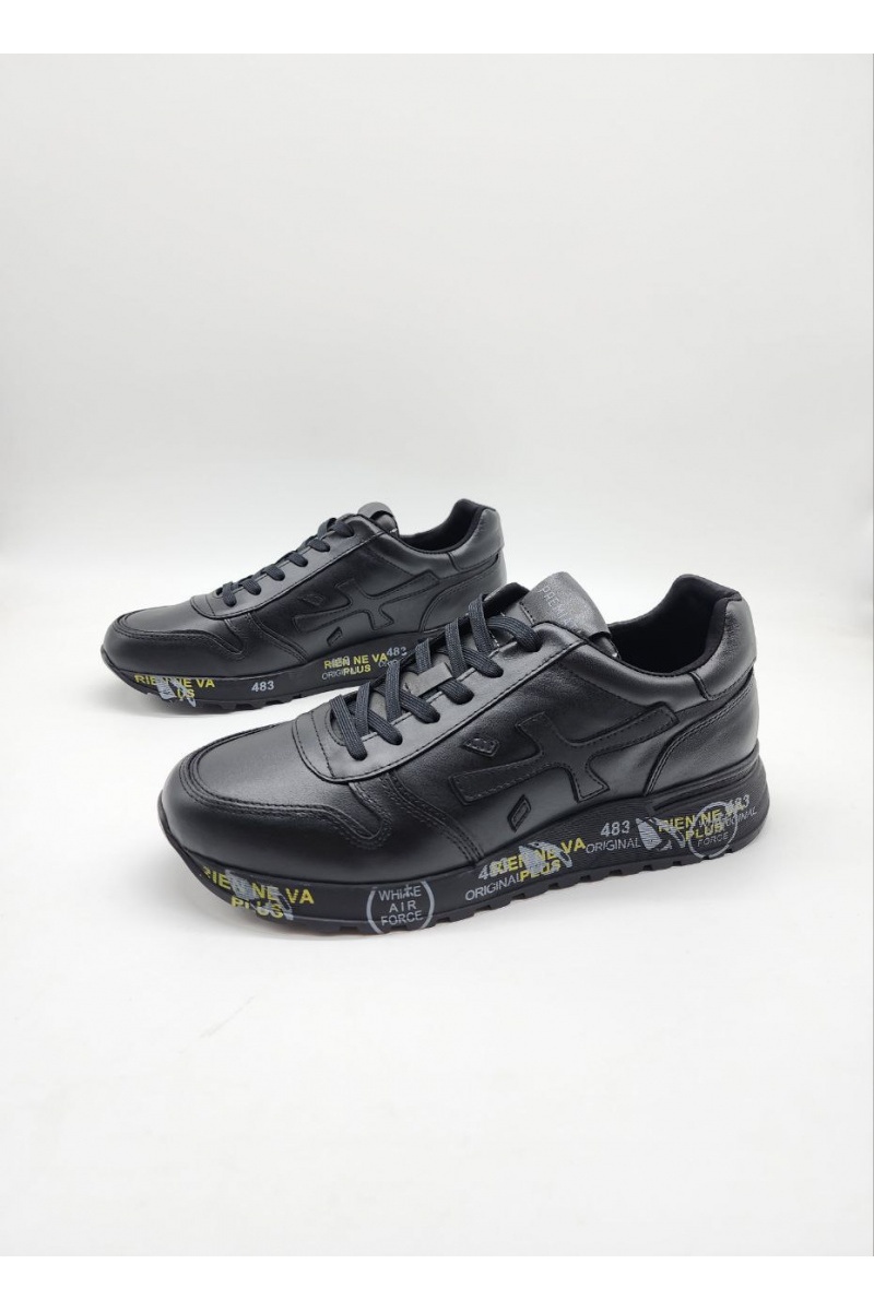 Premiata Кожаные кроссовки Mick - Black