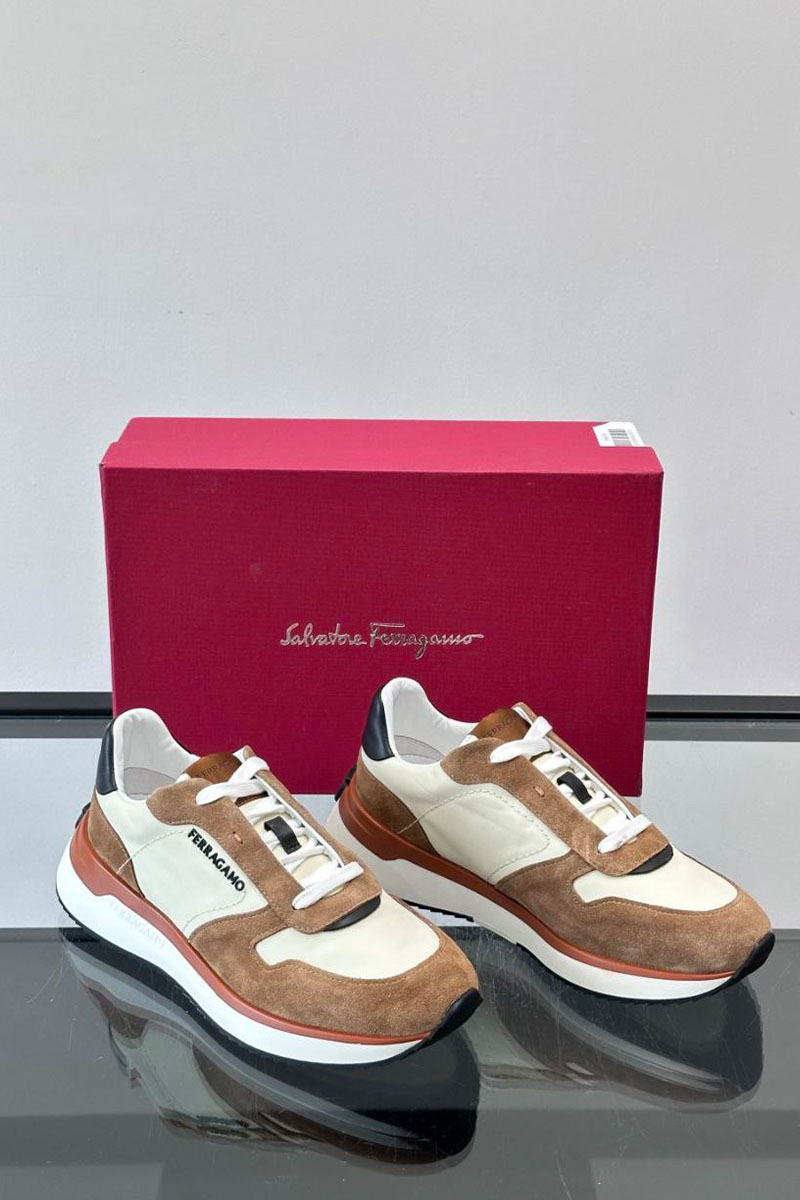 Salvatore Ferragamo Мужские комбинированные кроссовки