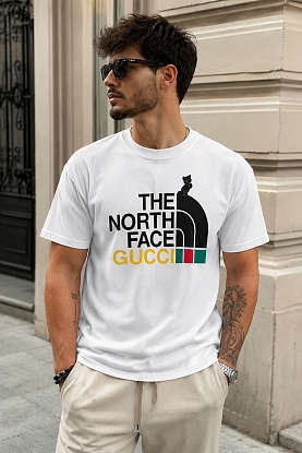 Белая оверсайз футболка TNF Collaboration