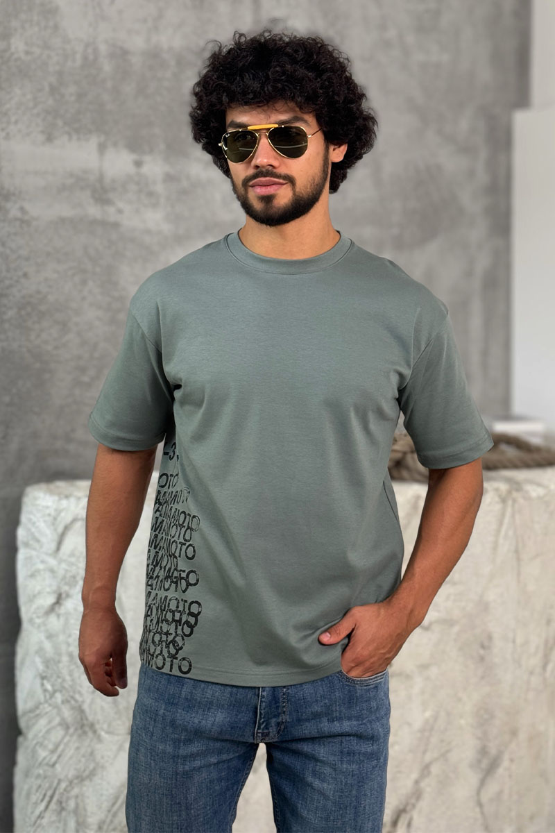 Y-3 Yohji Yamamoto Мужская зелёная футболка 