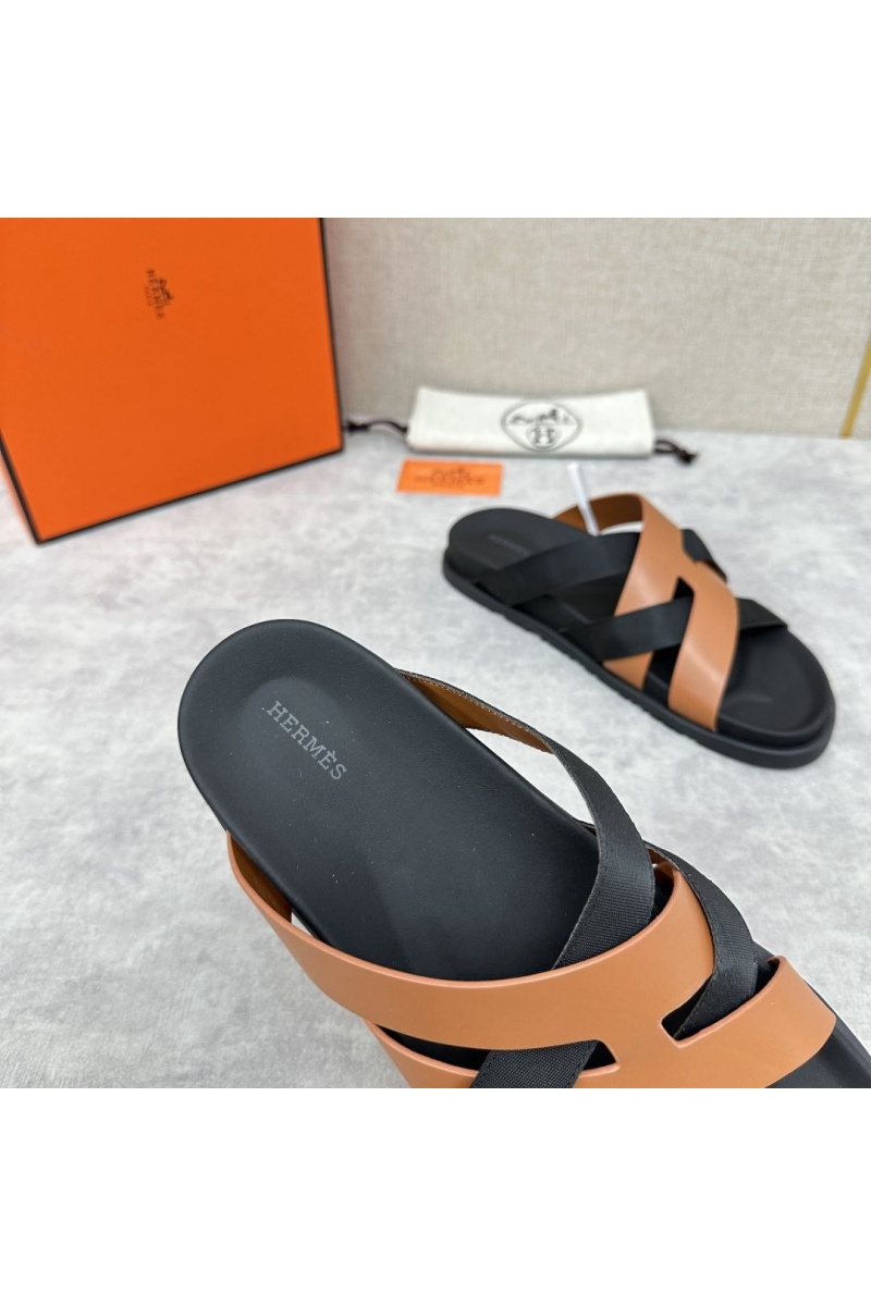 Hermes Мужские шлёпанцы Kazimir - Black / Brown
