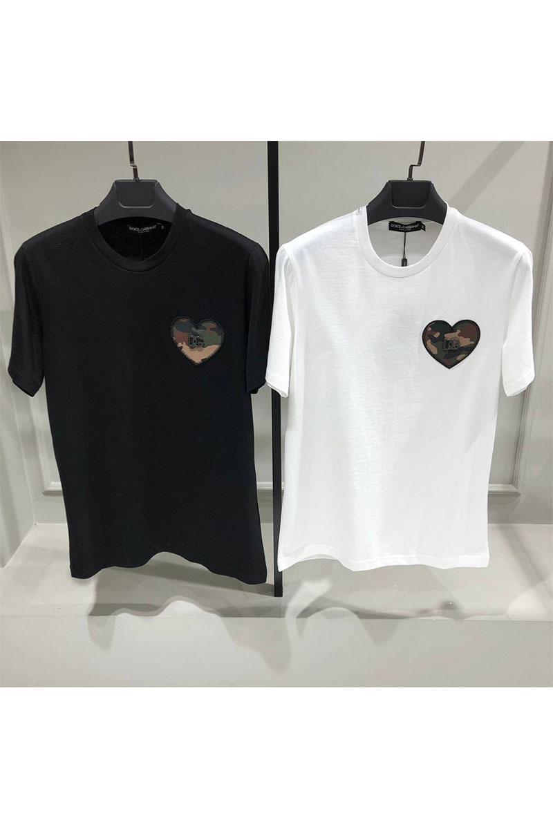Dоlсе & Gаbbаnа Белая мужская футболка camouflage heart