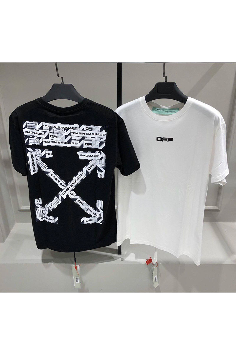 Off-White Чёрная оверсайз футболка "Cabin Baggage"