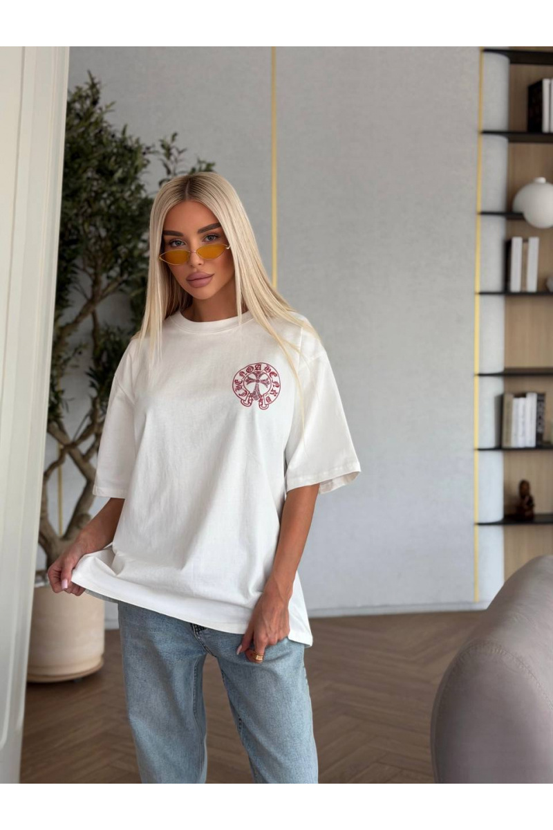 Chrome Hearts Женская оверсайз футболка premium