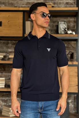 Поло тёмно-синего цвета Milano