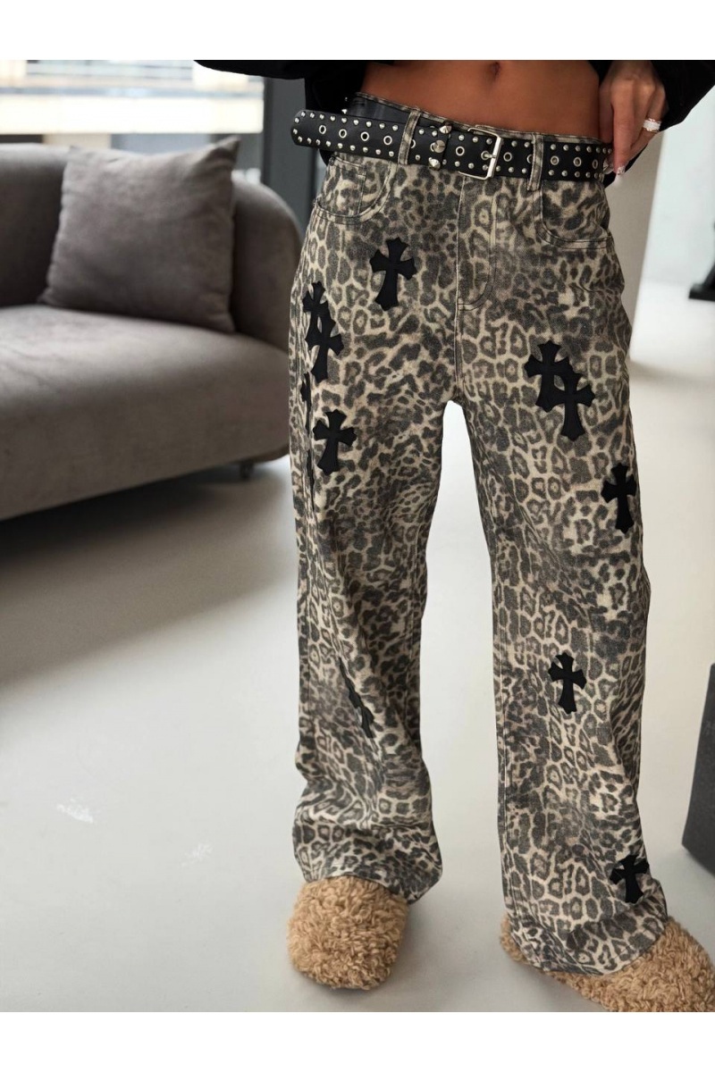 Chrome Hearts Женские джинсы Leopard Premium