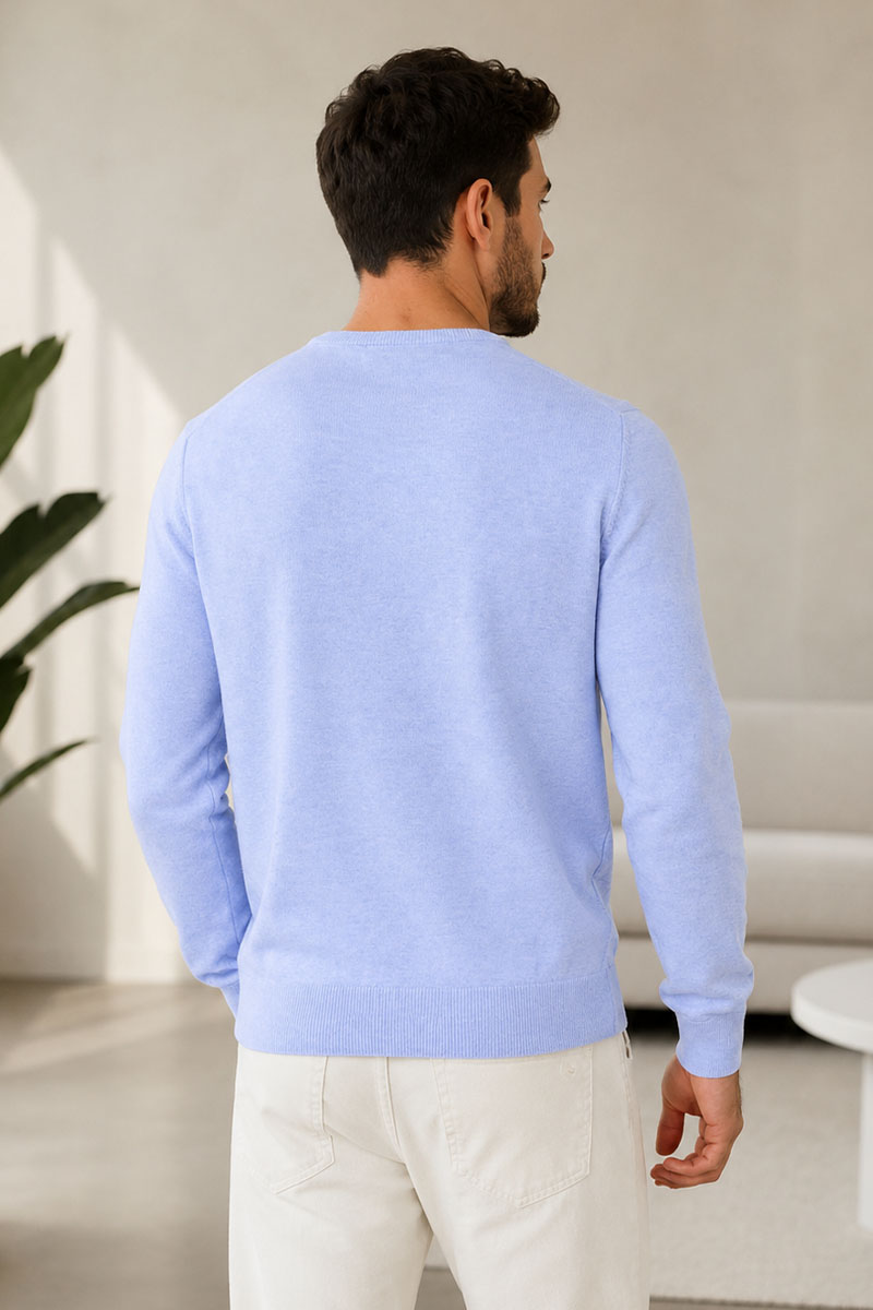 Tommy Hilfiger Мужской джемпер logo-embroidered - Blue 
