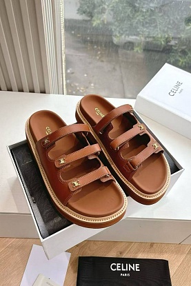 Женские шлёпанцы Premium - Brown