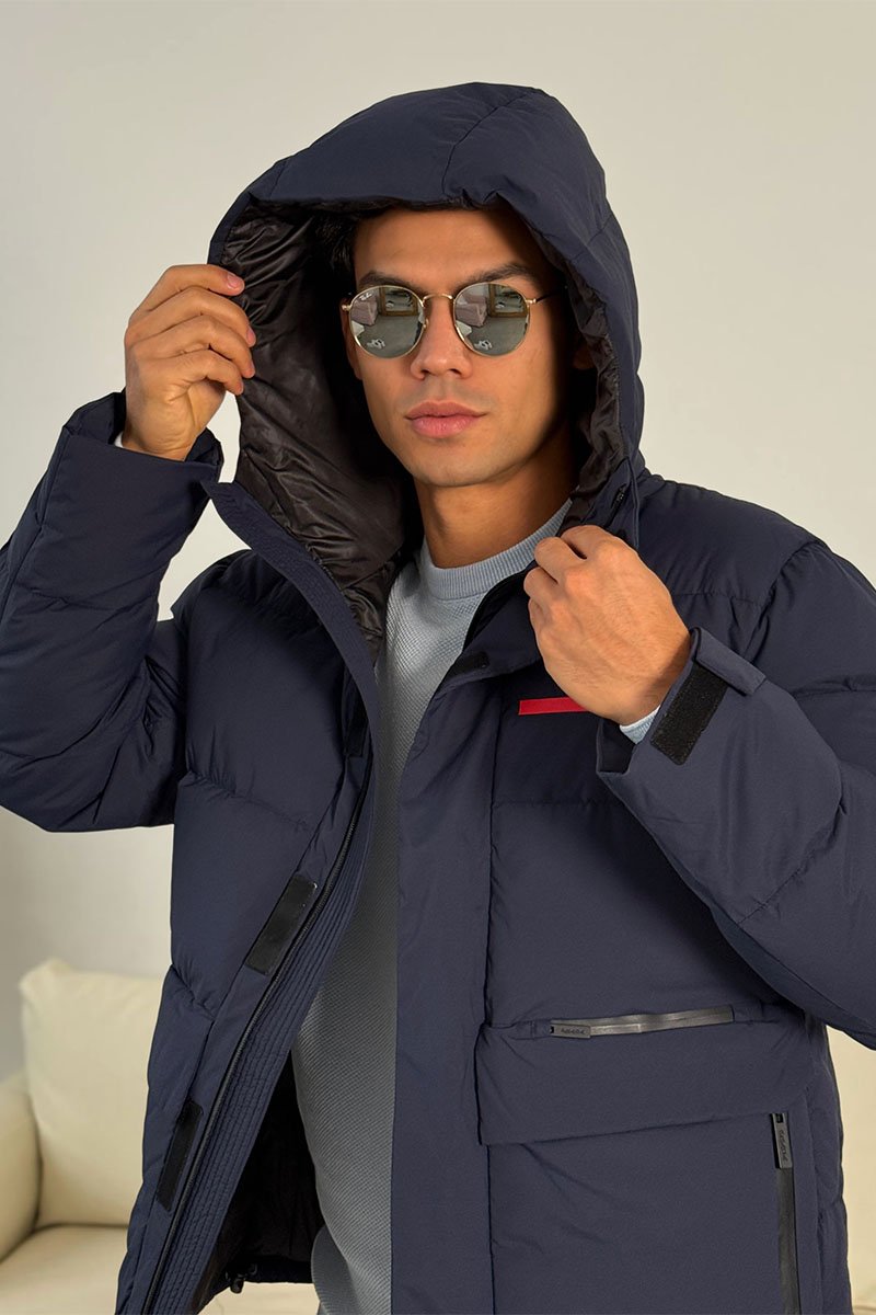 Prada Мужской пуховик Linea Rossa - Navy