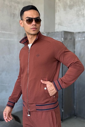 Мужская кофта на молнии monogram - Brown 