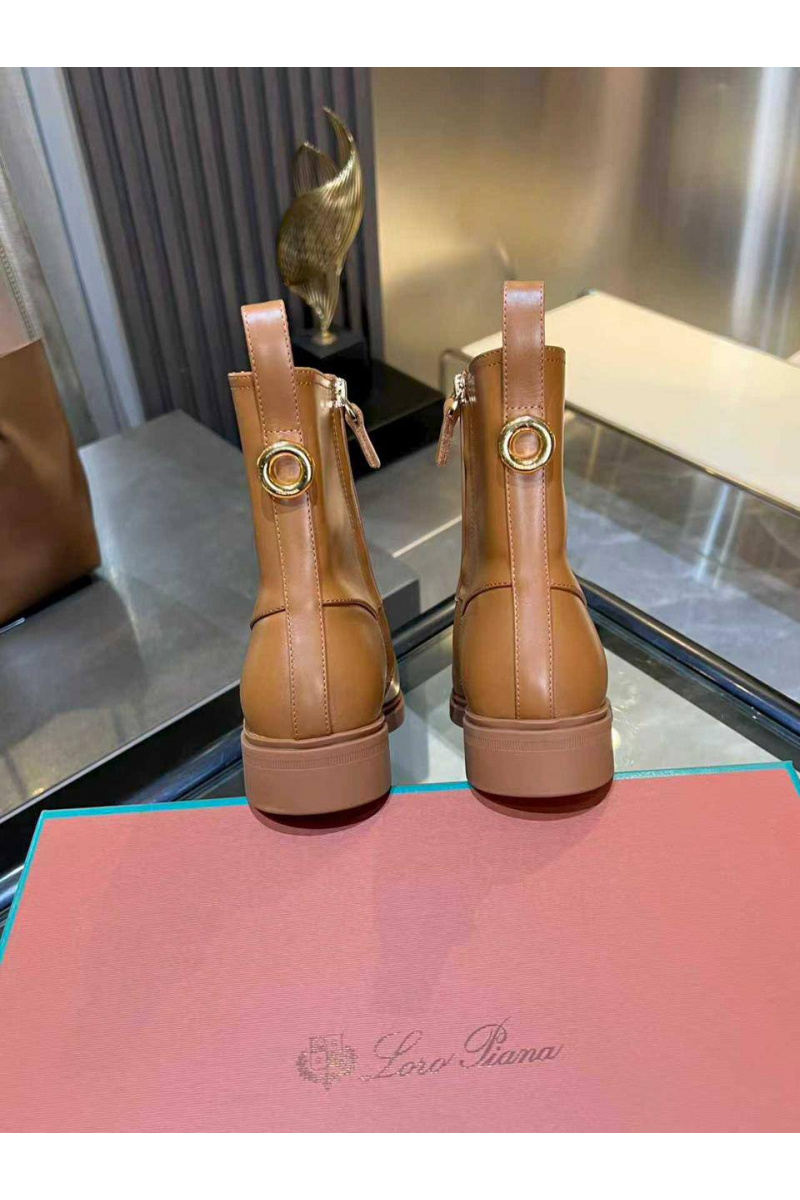 Loro Piana Женские кожаные сапоги premium - Chestnut