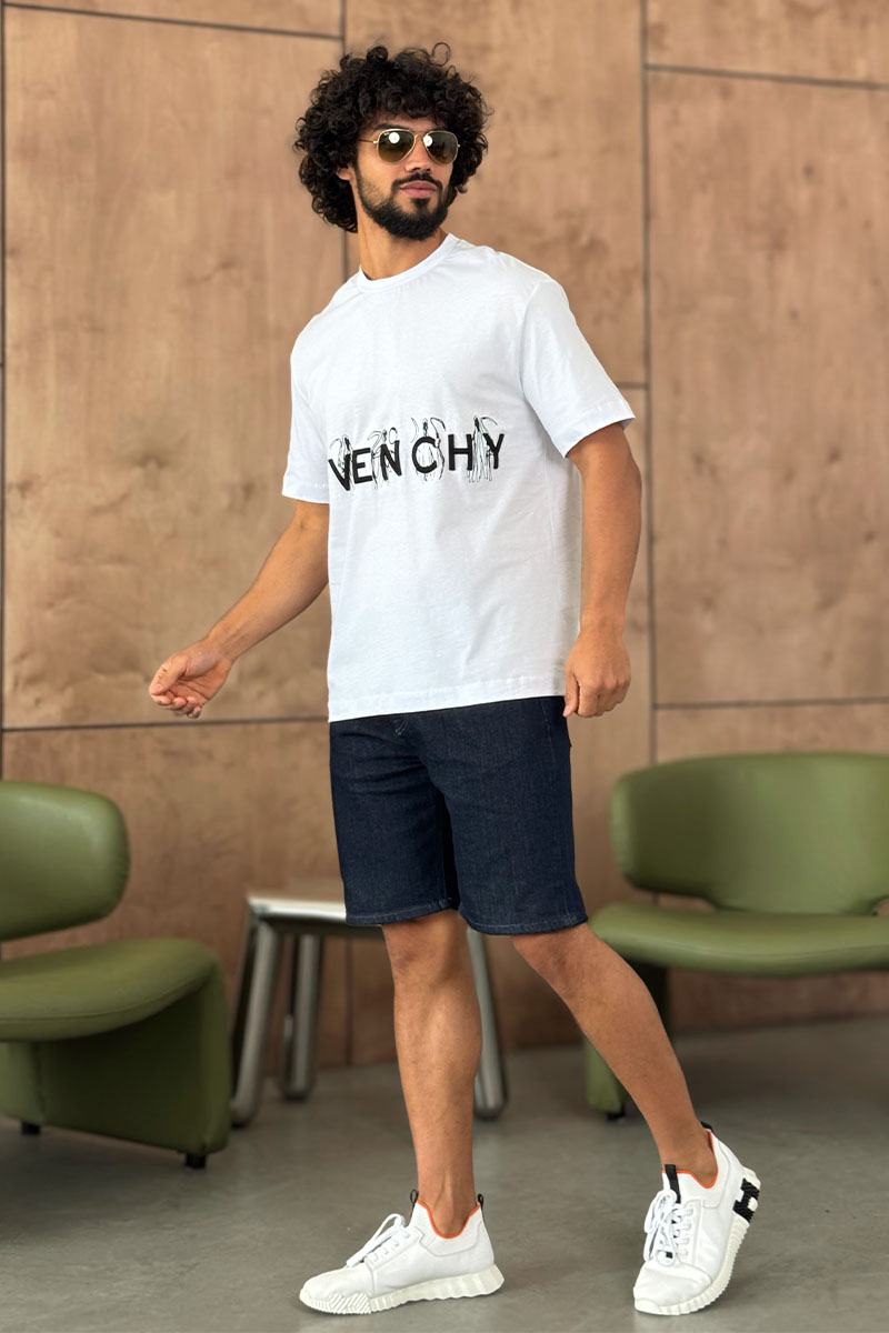 Givenchy Белая оверсайз футболка embossed logo