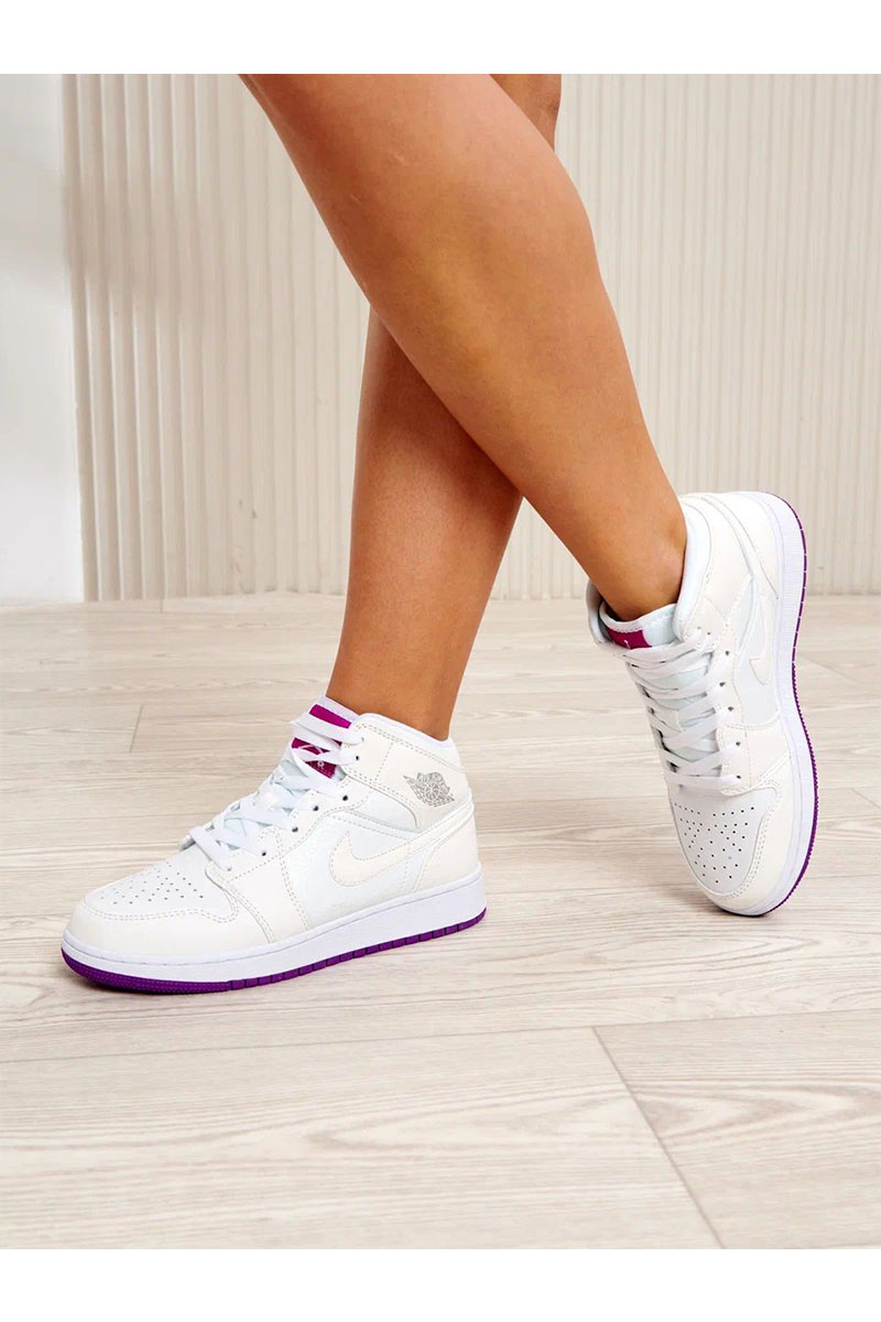 Nike Женские кроссовки Dunk High - White / Purple
