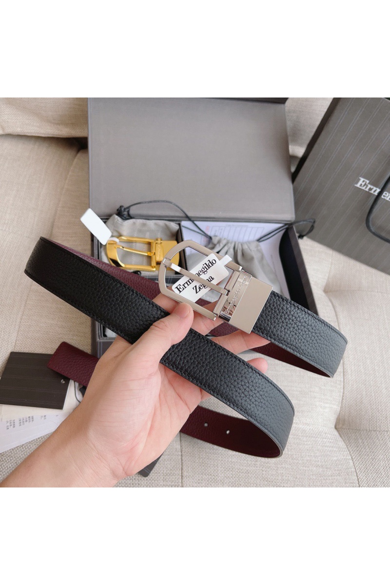 Zegna Двусторонний кожаный ремень Premium (ширина 3.5 см)