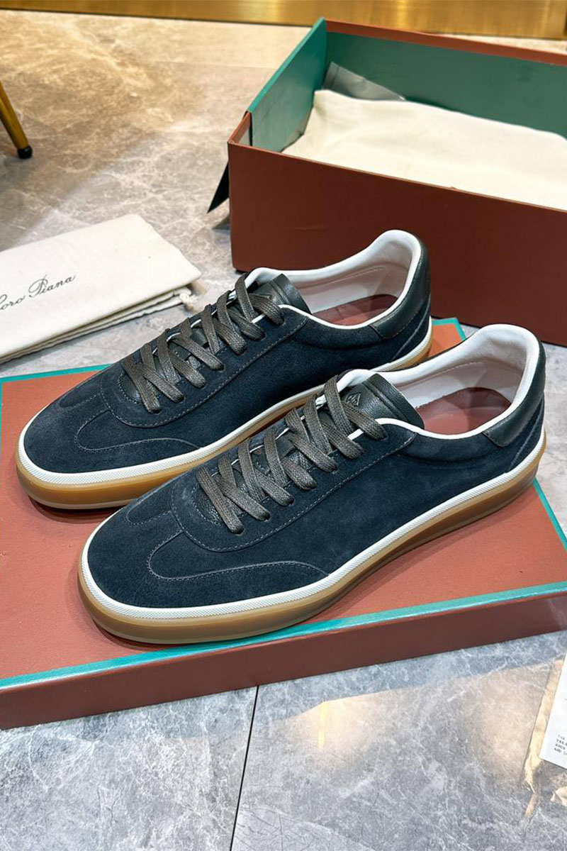Loro Piana Мужские замшевые кроссовки Tennis Walk