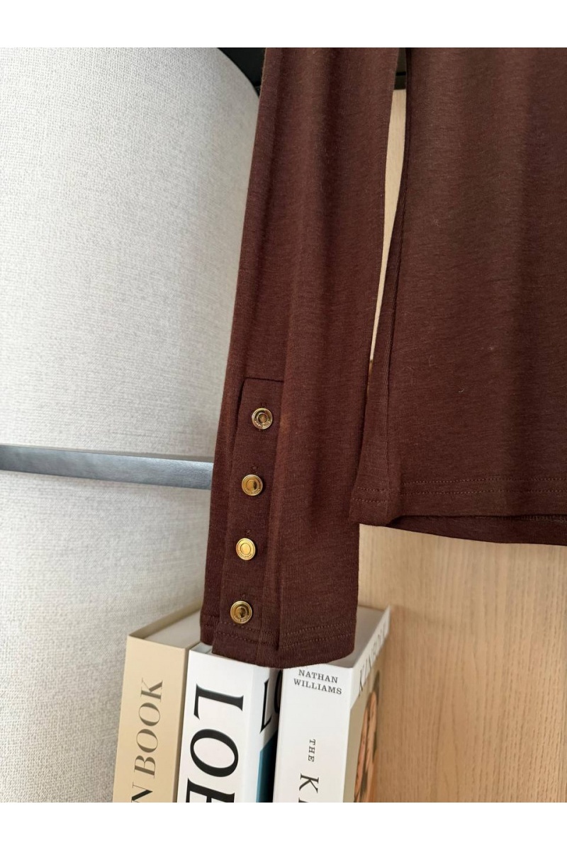 Loro Piana Женский базовый лонгслив Premium - Brown
